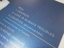 8cmCD シングル みじゅ Miju COUPLES LOVE IS ALWAYS TROUBLES TBS系ドラマ HOTEL Wacoal ワコール スレンダーブラ GLAY TAKURO _画像5