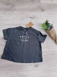 新品 訳あり バースデイ フルーツ 刺繍ロゴ入り Tシャツ 半袖トップス90cm