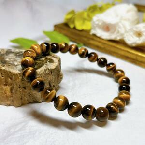 【RE5939】8㎜＊タイガーアイ＊虎目石＊タイガーズアイ＊Tiger's Eye＊天然石＊bracelet