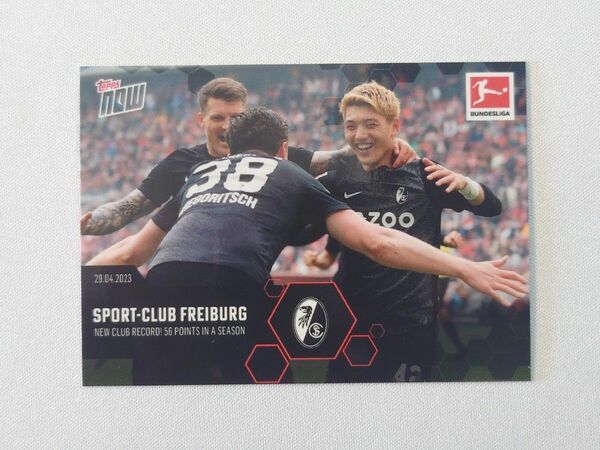 topps now card 堂安律 SCフライブルク #190 ブンデスリーガ サッカー 2022-23 トップスナウ 19