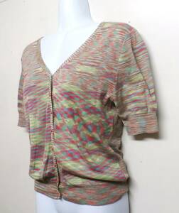 [30529] DKNY / size S / stylish total pattern / tops 