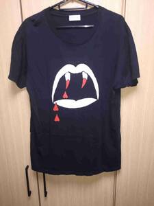 正規 17SS SAINT LAURENT PARIS サンローラン パリ ヴァンパイア Blood Luster ブラッドラスター Tシャツ 黒 S