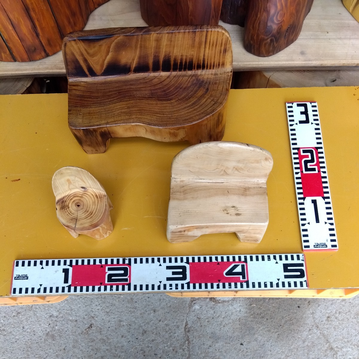 Handmade woodwork ① 3-piece set How about a decorative shelf Effective use of thinned wood (cedar wood) Judge from the image, For those who agree, 5th image, The 6th picture is an example of usage, handmade works, interior, miscellaneous goods, ornament, object