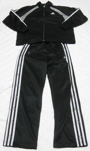 150.adidas Adidas jersey top and bottom long sleeve long trousers black 