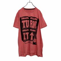 半袖 プリント Tシャツ XL レッド ブラック TURN IT ミュージック ビッグサイズ 古着卸 アメリカ仕入 a505-7116_画像1