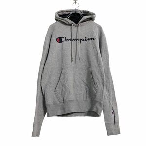 Champion プリント スウェット パーカー S グレー チャンピオン プルオーバー 古着卸 アメリカ仕入 a505-7172