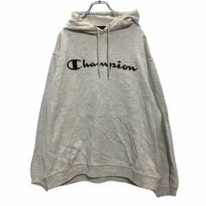 champion ロゴ スウェットトレーナー M ホワイト チャンピオン フーディ ポケット 古着卸 アメリカ仕入 a506-5412