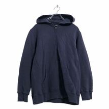 Champion ロゴ スウェット パーカー キッズ L ネイビー チャンピオン ジップアップ ワンポイントロゴ 古着卸 アメリカ仕入 a506-5861_画像1