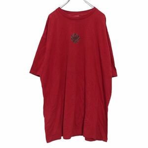 adidas 半袖 プリントTシャツ XL レッド ブラック アディダス メキシコ製 バックプリント 古着卸 アメリカ仕入 a506-6233