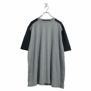 Reebok 半袖 ロゴ Tシャツ 2XL グレー ブラック リーボック ビッグサイズ ワンポイントロゴ スポーツ 古着卸 アメリカ仕入 a506-6454