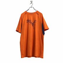 PUMA 半袖 プリント Tシャツ XL オレンジ ネイビー プーマ スポーツ 古着卸 アメリカ仕入 a506-6455_画像1