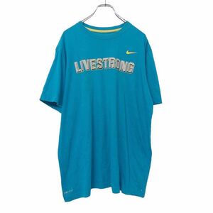 NIKE 半袖 プリントTシャツ XL ブルー イエロー ナイキ 夏 古着卸 アメリカ仕入 a506-6531