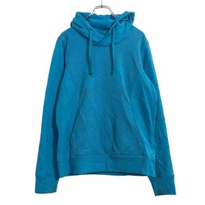 UNDERAMOUR print sweat Parker M blue Under Armor pocket Logo old clothes . America buying up a506-6672