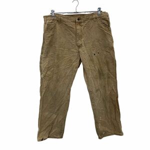 Dickies ワーク・ペインターパンツ W40 ディッキーズ ベージュビッグサイズ ロゴ 古着卸 アメリカ仕入 2305-1911