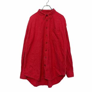 WOOLRICH 長袖 ネル シャツ XL レッド ウールリッチ ビッグサイズ シンプル 古着卸 アメリカ仕入 a505-7057