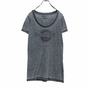 Hard Rock cafe 半袖 プリント Tシャツ ウィメンズ L グレー ハードロックカフェ ロゴ 薄手 古着卸 アメリカ仕入 a506-5206