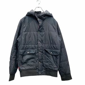 Levi's フーディ 中綿 ナイロンジャケット Sサイズ リーバイス ダークグレー 古着卸 アメリカ仕入 a506-5760