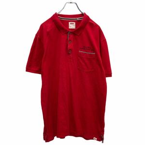 Levi's 半袖 ポロシャツ Lサイズ リーバイス 赤 レッド 古着卸 アメリカ仕入 a506-5783
