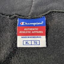 Champion ジップアップ スウェット パーカー XL ブラック チャンピオン ロゴ ビッグサイズ 古着卸 アメリカ仕入 a506-5847_画像9