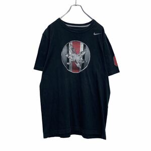 NIKE 半袖 プリント Tシャツ M ブラック ナイキ ロゴ スポーツ 古着卸 アメリカ仕入 a506-5797