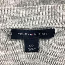 TOMMY HILFIGER コットン ニット セーター ウィメンズ L グレー トミーヒルフィガー ラウンドネック 古着卸 アメリカ仕入 a506-5997_画像7