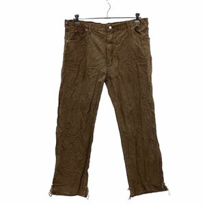 Dickies ワーク・ペインターパンツ W40 ディッキーズ ブラウン ビッグサイズ ロゴ 古着卸 アメリカ仕入 2306-1004