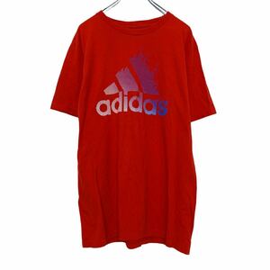 adidas 半袖 プリント Tシャツ L レッド アディダス スポーツ 古着卸 アメリカ仕入 a506-6211