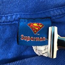 superman 半袖 プリントTシャツ XL ブルー イエロー レッド スーパーマン ロゴ マーク 古着卸 アメリカ仕入 a506-6225_画像7