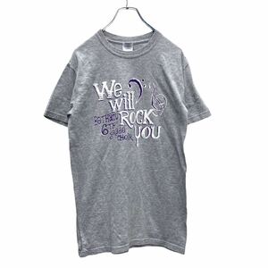 GILDAN 半袖 プリントTシャツ Sサイズ ギルダン WeWellRockYou 灰色 グレー 古着卸 アメリカ仕入 a506-6287