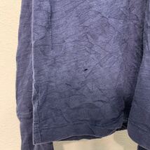 vintage Ｖネック 長袖 Tシャツ XL ネイビー ビンテージ ビッグサイズ 古着卸 アメリカ仕入 a506-6365_画像4
