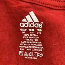 adidas 半袖 プリント Tシャツ 2XL レッド アディダス スポーツ 古着卸 アメリカ仕入 a506-6843_画像7