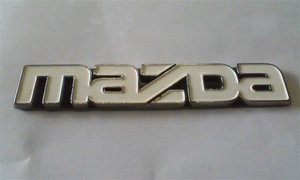  rare! old car! rare thing! beautiful goods! Mazda white color emblem. trunk emblem?