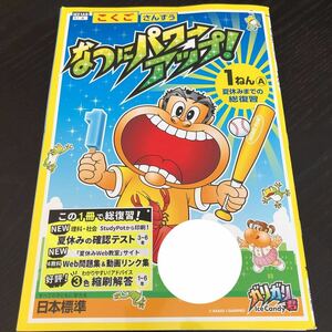 0706 なつにパワーアップ １年 日本標準 小学 ドリル 国語 算数 問題集 テスト 教材 テキスト 解答 家庭学習 計算 漢字 ワーク 文章