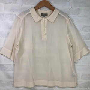 MARGARET HOWELL マーガレットハウエル 19AW シルク/ウール 薄手 半袖 ブラウス トップス SIZE: 1 オフホワイト LU632023062214