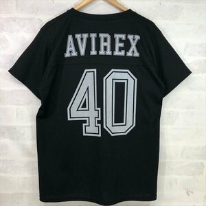 AVIREX アヴィレックス メッシュ素材 半袖 ゲームシャツ SIZE: XL ブラック MH632023062903