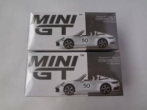 TSM MINI GT　1/64　Porsche 911 Targe 4S Heritage Design Edition GT Silver Metallic　RHD/LHD　2台セット　507　ポルシェ