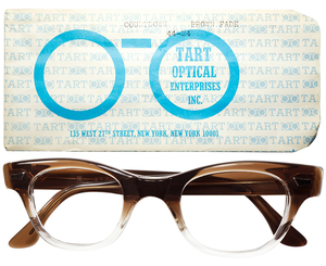 激渋なアングラオーラ漂う1950-60s USA製デッドオリジナル TART OPTICAL タートオプティカル タート COUNTDOWN 前期 size44/24 BROWN FADE