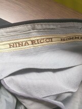 NINA RICCI HOMME ニナリッチオム スラックス ストレート　ウール　ストライプ　汚れ・破れ有り ブラック メンズ 1208000008050_画像3