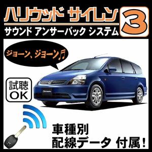 ストリーム RN1 RN2 RN3 RN4 RN5■ハリウッドサイレン３ 純正キーレス連動 配線データ/配線図要確認 日本語取説 アンサーバック