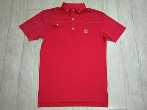 美品/ＦＪ/フットジョイ/ポロシャツ/ゴルフ/GOLF/ネオンカラー/ピンク/吸汗速乾/ウェア/蛍光ピンク