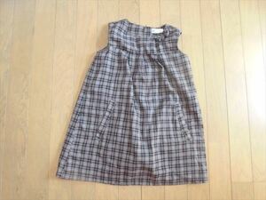 H＆M★グレーチェックのジャンパースカート★5～6歳120