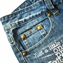 ★ワイドストレート 特殊加工 ハイデザイン ORIGINAL JEANS 抜染ブリーチ加工 ビンテージ ウォッシュ デニム パンツ 85 ブルー ジーンズ★_画像5