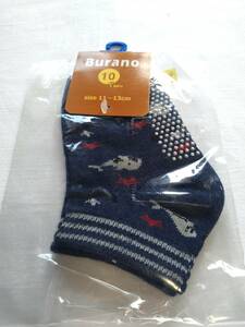 新品 ☆Burano☆11～13㎝ 靴下 クジラ柄 紺色 @KB3290