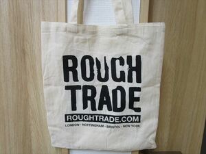 新品未使用★ラフトレードトートバッグ（レコードキャリー Rough Trade （白 ロンドンノッティグヒル店（両面同一柄（世界の店舗所在地LA13