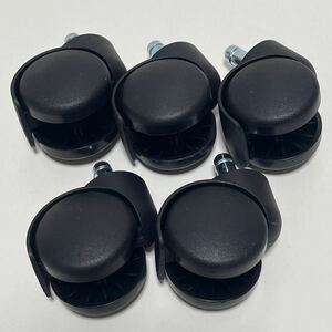 Nylon Twin Wheel Caster 5 SETS Стул стул офис новые неиспользованные кастерные колеса ②