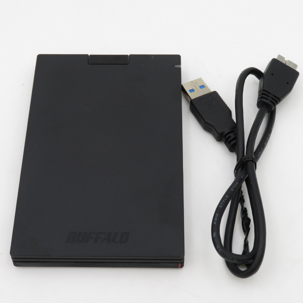 検品済み/使用0時間】BUFFALO ポータブルSSD 480GB SSD-PL480U3 管理:o 
