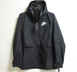 NIKE full Zip u-bn Wind jacket black black XL Nike lady's Wind breaker AJ2983-010