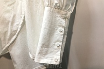 経堂) ENFOLD エンフォルド 22SS SOMELOS スカラップAラインSHIRT シャツ ホワイト 38 M 定価￥31,900-_画像8