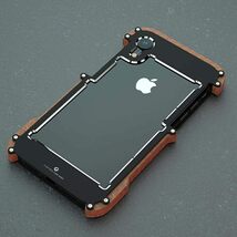 天然木 iPhone XS Max /XR/iPhone X/XS ケース金属 質感 アルミ合金バンパー 木製バンパー 耐衝撃 ネジ装着式 スマホバンパー 頑丈_画像6