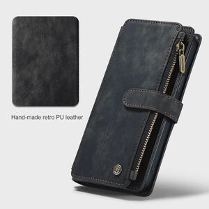 iPhone 13 Pro max leather case iPhone 13 Pro Max case notebook type card storage fastener attaching purse type black